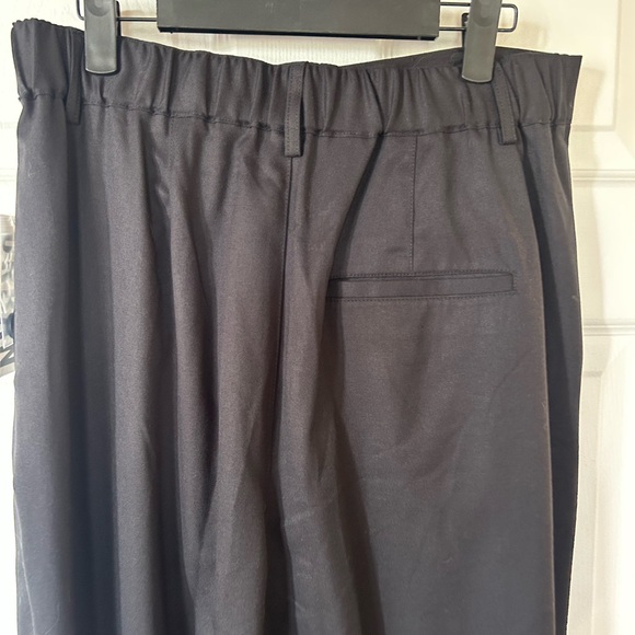 high waist black wide leg trouser pants size L urban outfitters new - Picture 7 of 7